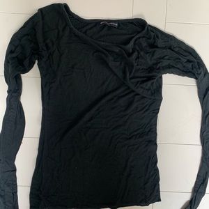 Thin black brandy Melville long sleeve top